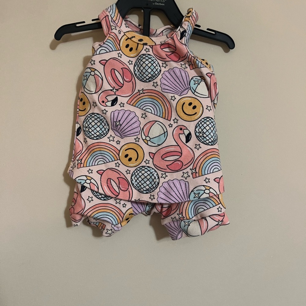 Kids Flamingo and Rainbow Matching Set